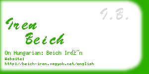 iren beich business card